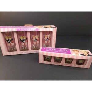 NEW! SET OF 4 - 2010 I LOVE LUCY SHOT GLASSES SET OF 4 2009 HIGHBALL GLASSES